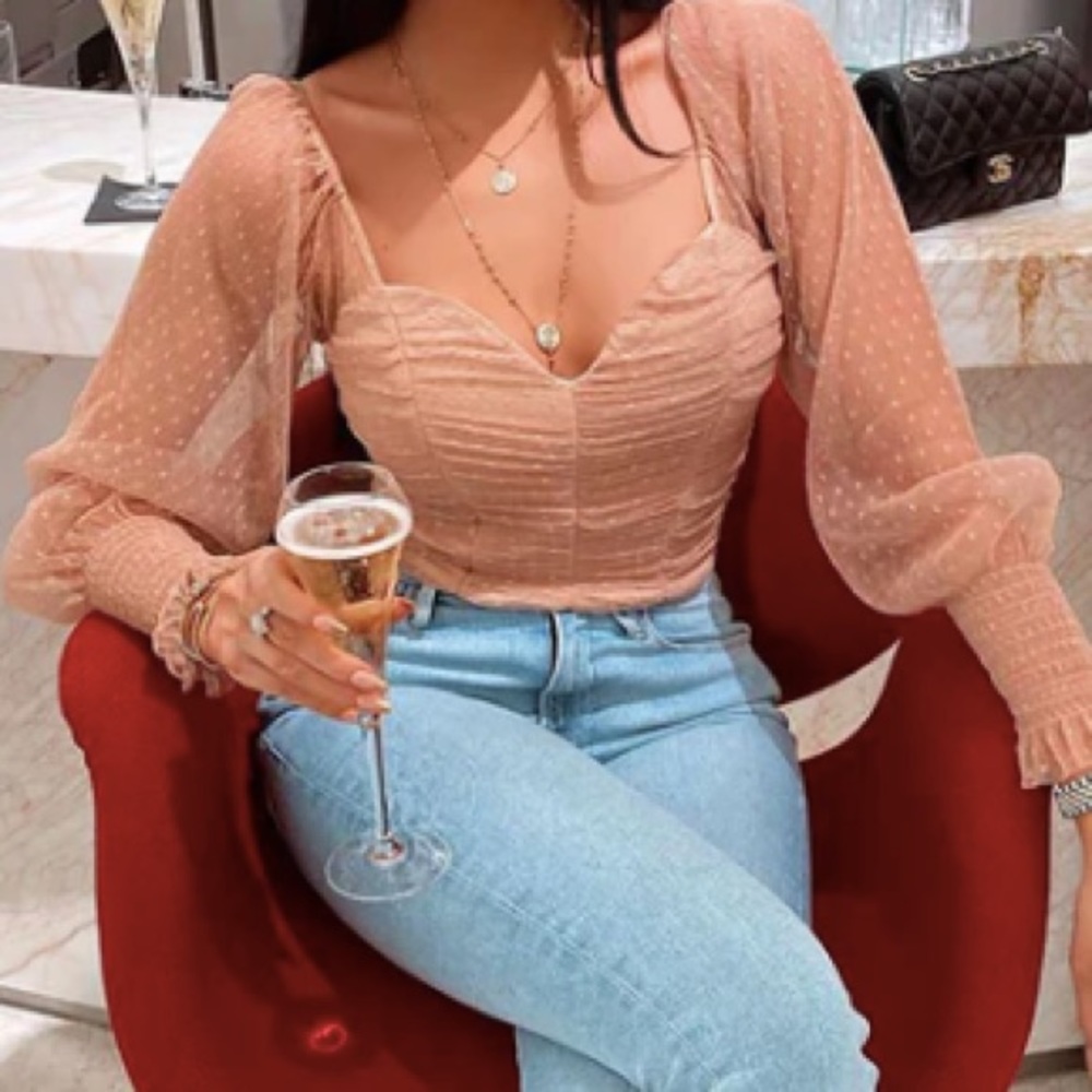 Size small fashion nova blouse crop top